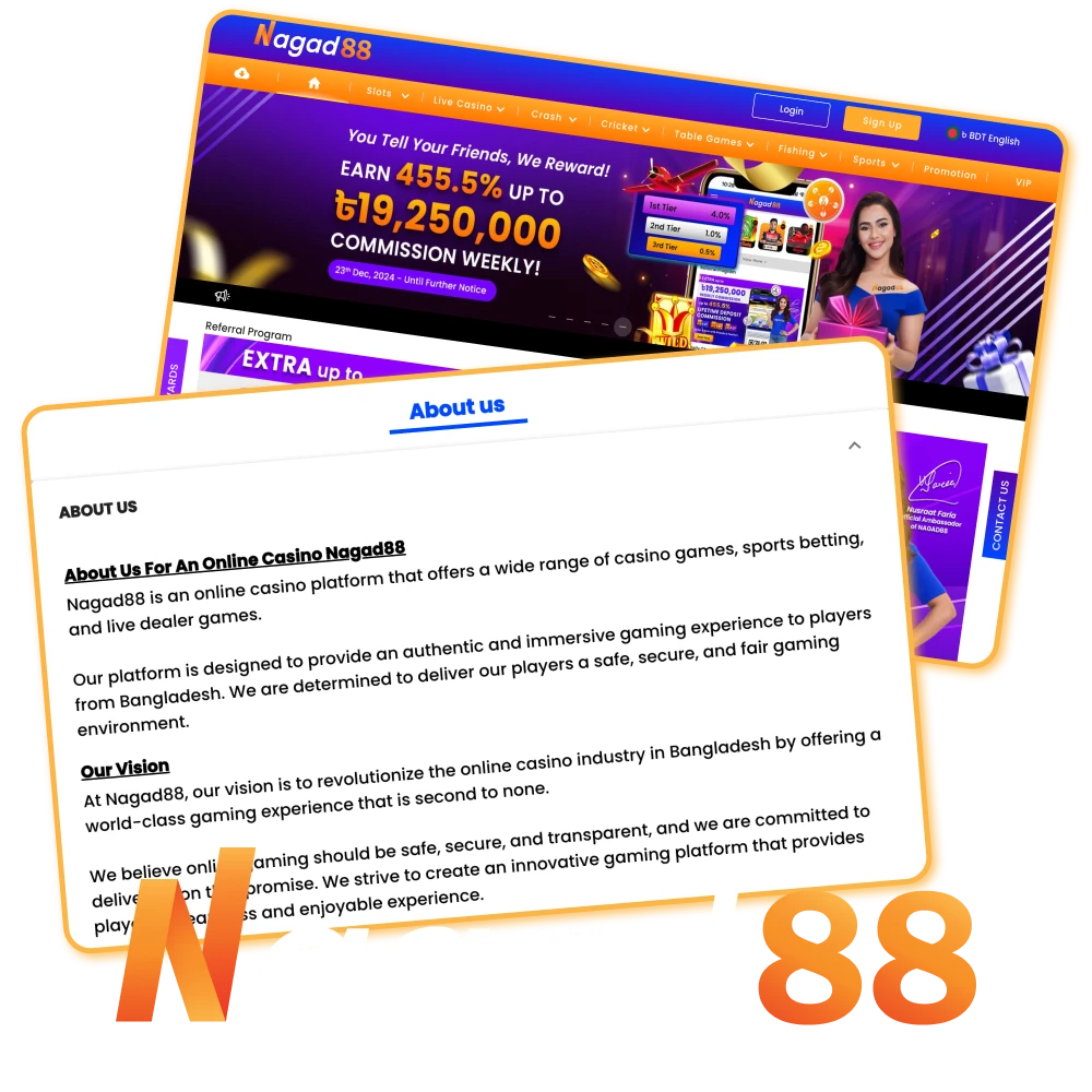 Play at Nagad88 casino and place your bets.