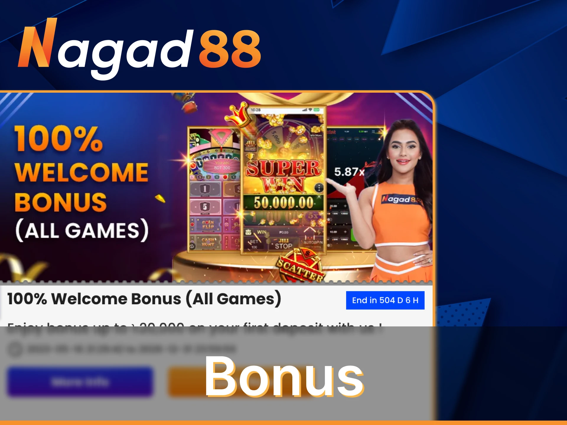 Get a bonus for soccer betting at Nagad88 platform.